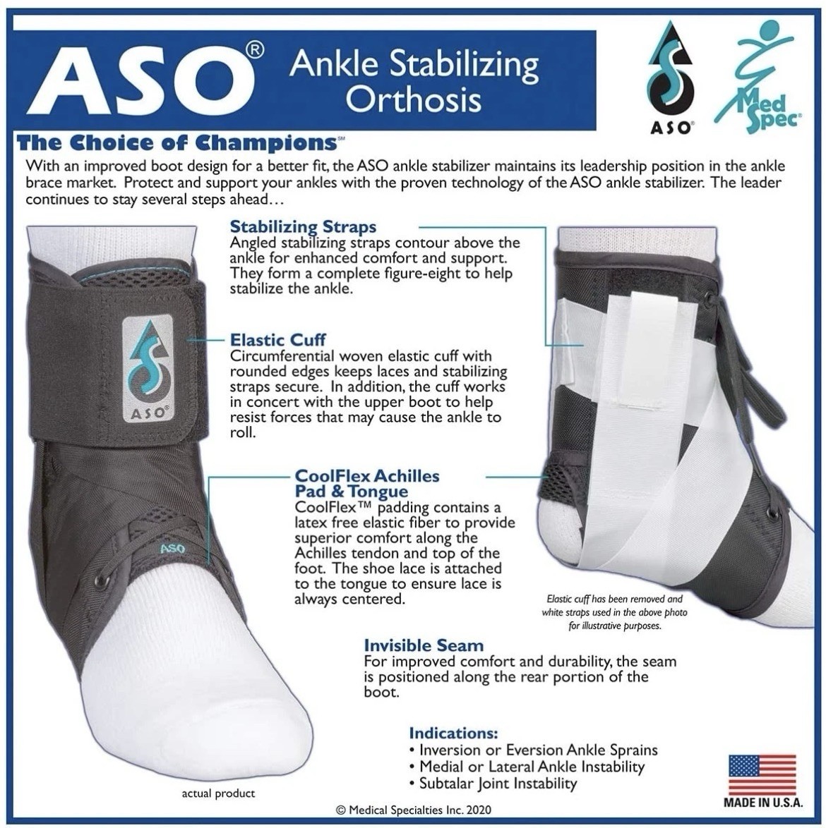 Med Spec ASO Ankle Stabilizer Sz L