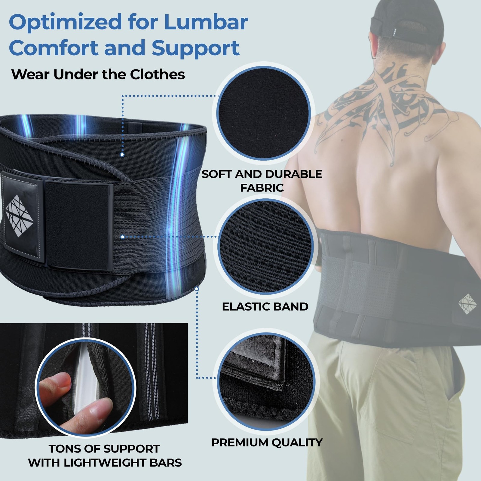 5XL Plus Size Back Brace – Adjustable Lumbar Support for Women & Men | Low