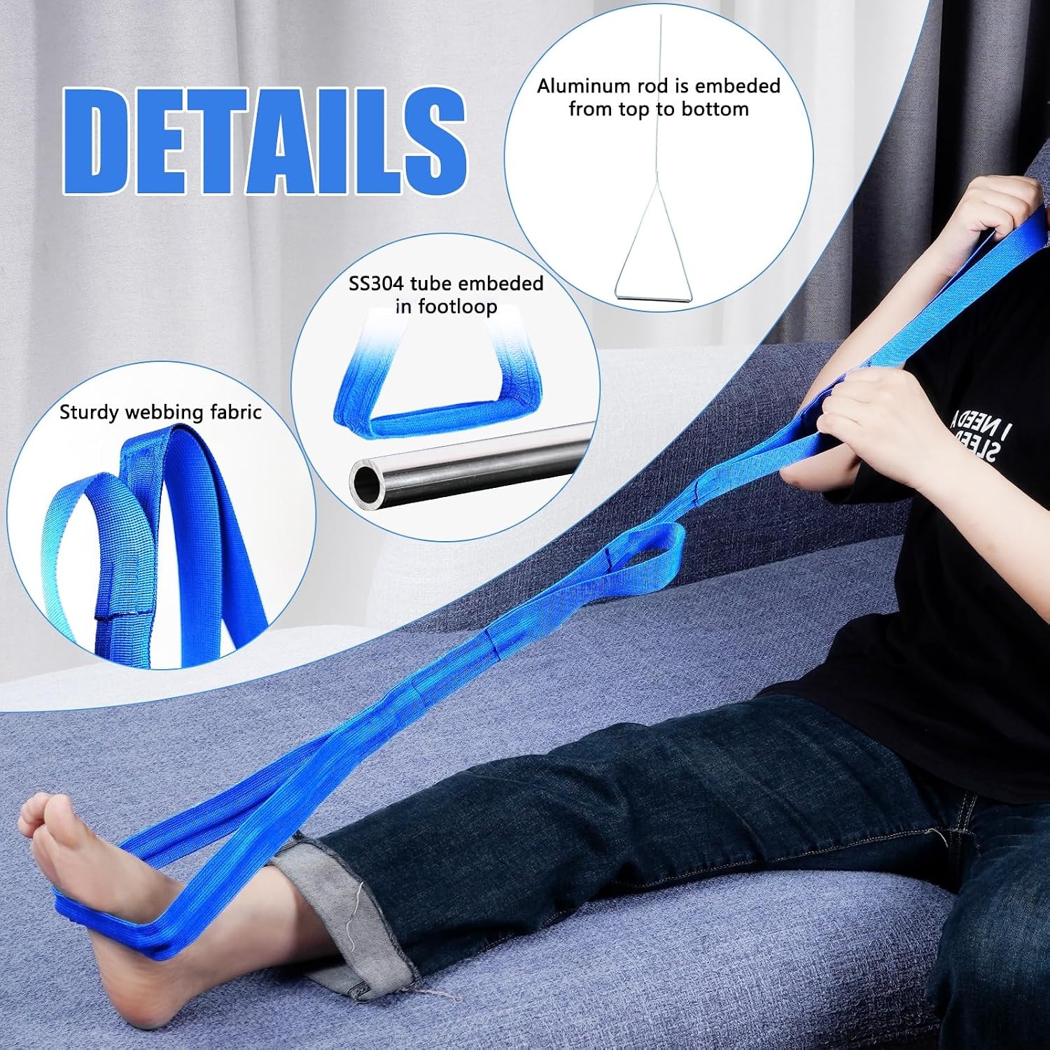 42” Long Leg Lifter,Leg Lifter After Hip Replacement All Over w/ Aluminum Rod