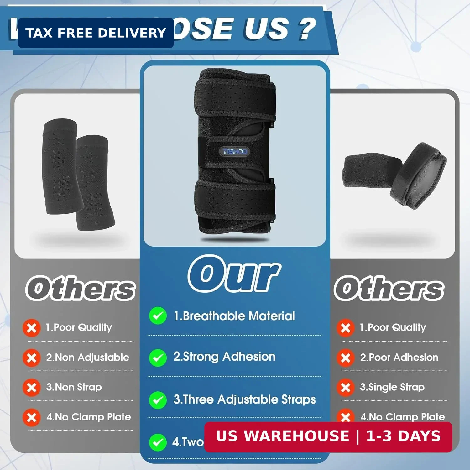 Elbow Brace, Elbow Splint for Cubital Tunnel Brace for Sleeping-Immobilizer for