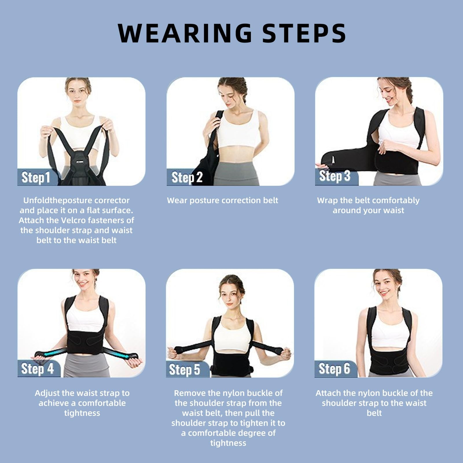 MaelPaom Posture Corrector Back Brace for Men & Women – Relieve Small, Black