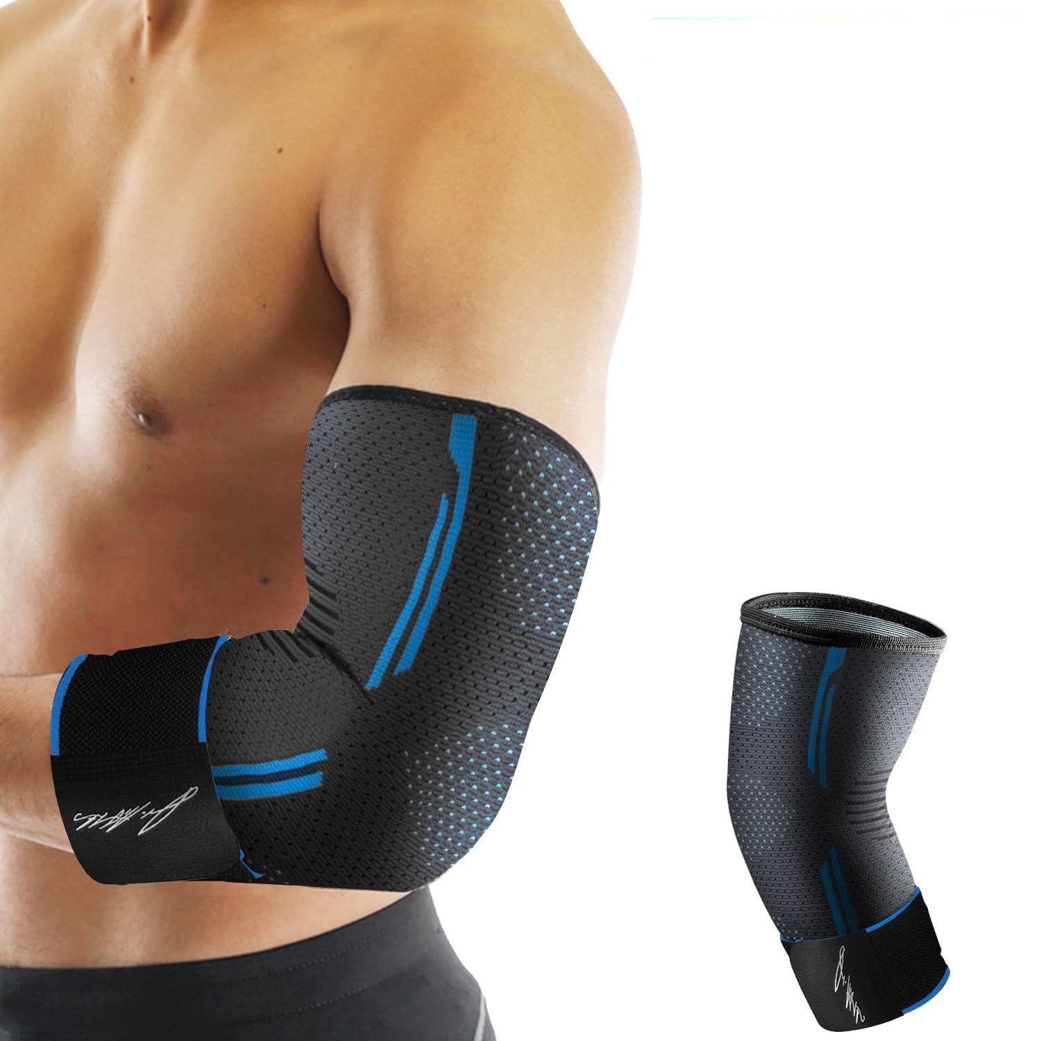 Elbow Compression Sleeve with Adjustable Strap – Breathable Arm Brace for Ten…