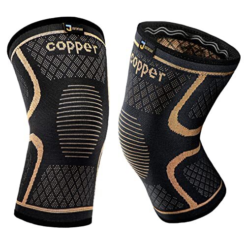 Copper Knee Braces for Men and Women 2 pack -Knee Supports Copper Compression…