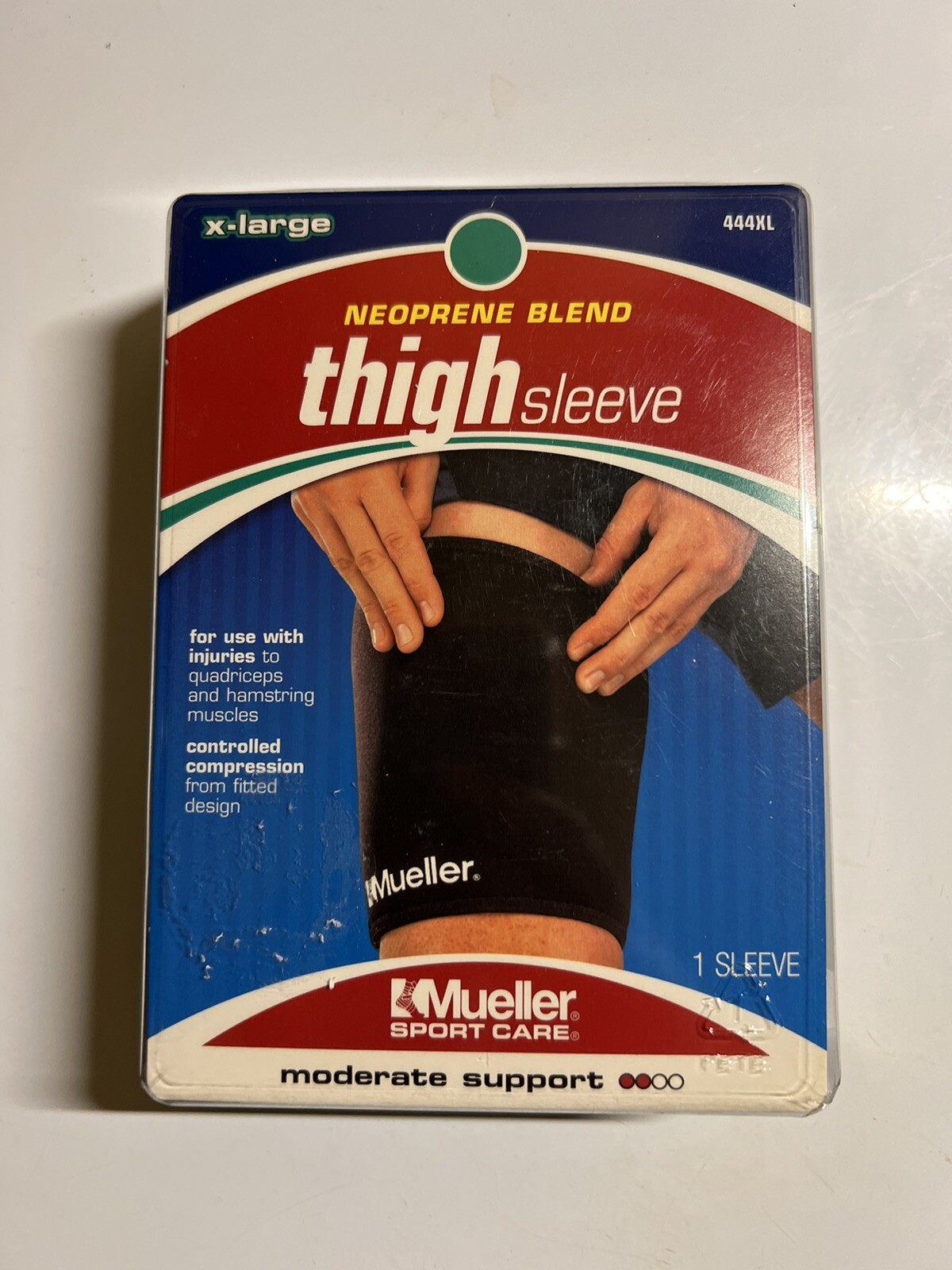 NEW Mueller Sports Care Neoprene Blend Thigh Sleeve Moderate Support Size XL