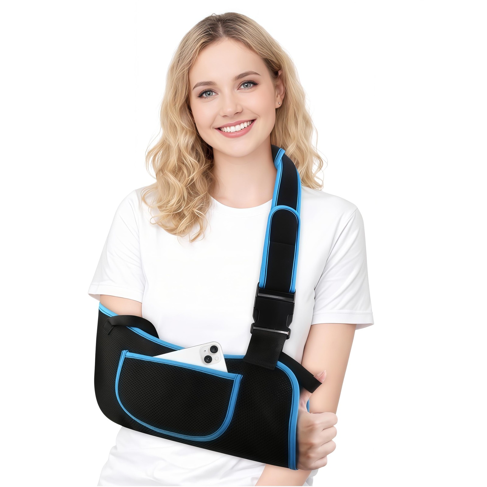 Arm Sling Shoulder Immobilizer for Men and Women, Adjustable Rotator Cuff Sup…