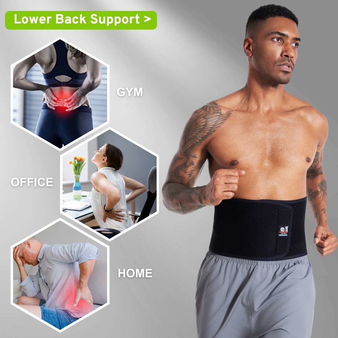 IRUFA 3D Breathable Medical Compression Spacer Fabric Back Brace with 4 Stays