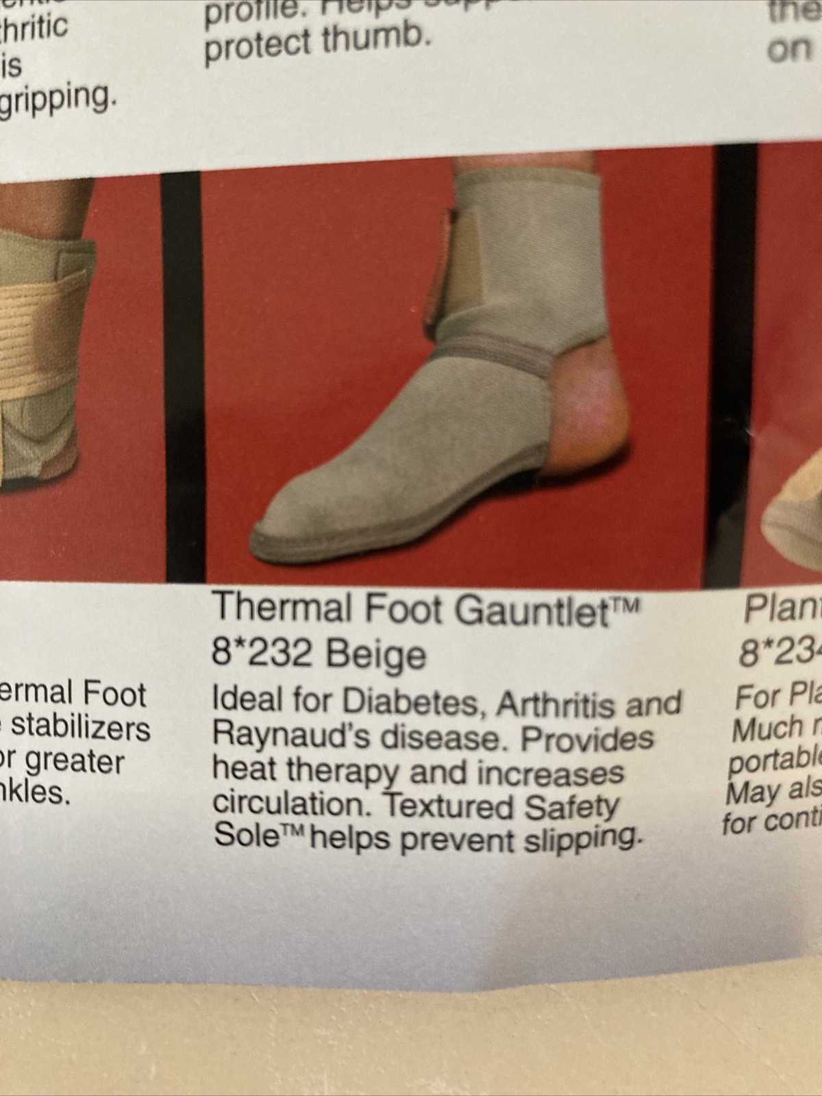 Thermoskin Thermal Foot Gauntlets, Beige, X-Small XS