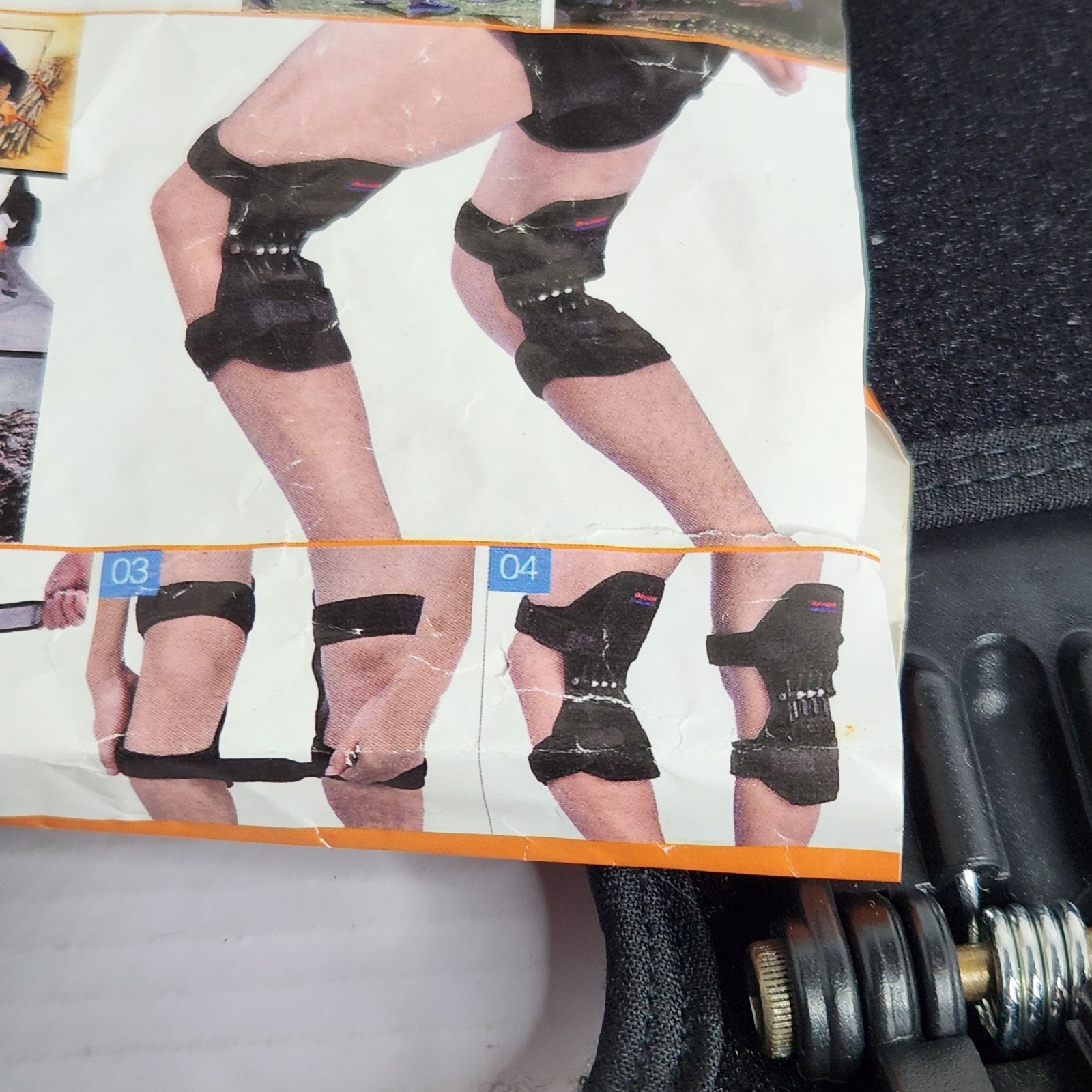 Power Knee Booster Strap Support Brace Adjustable Spring Assist Stabilizer