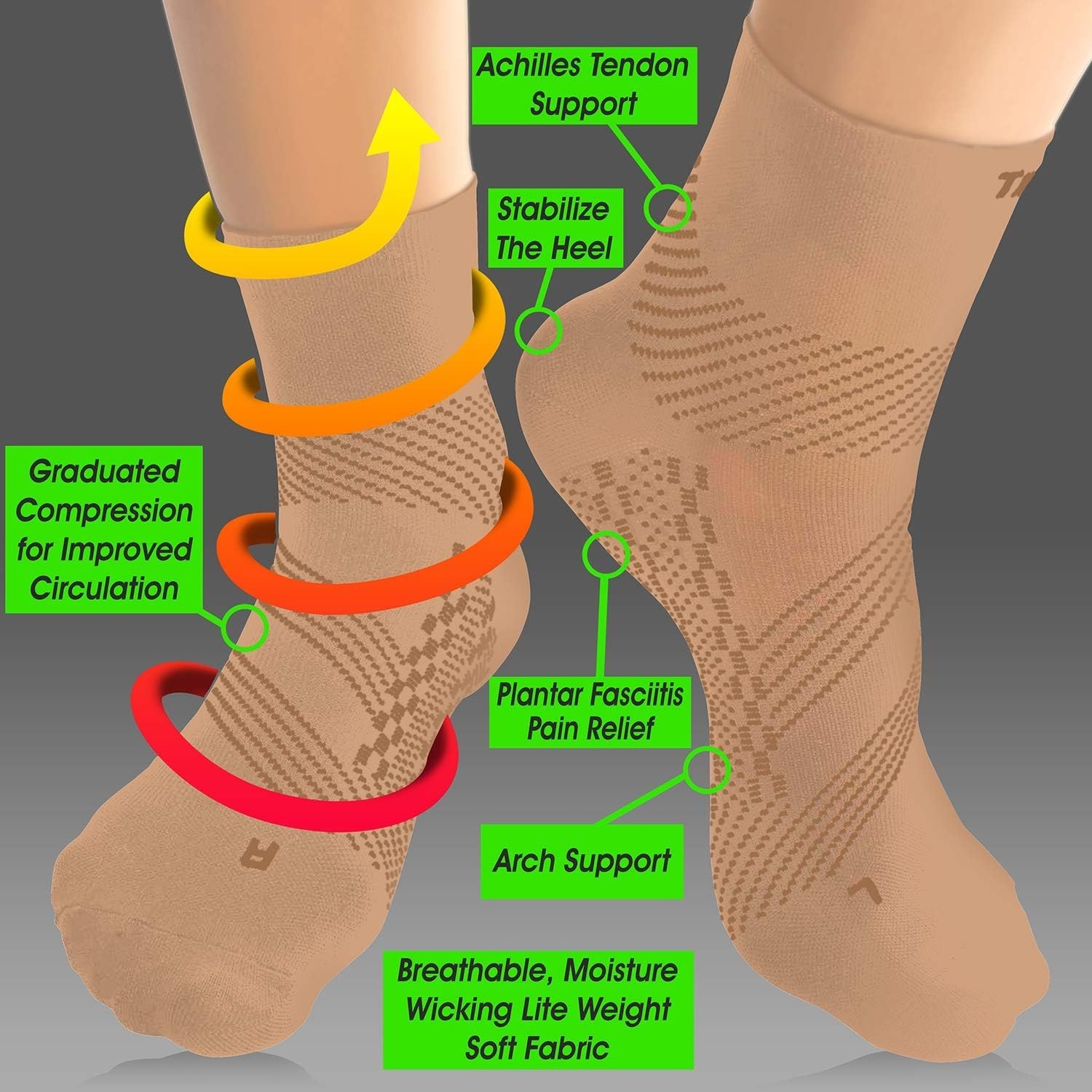 Achilles Tendonitis Brace: Stylish Ankle Compression Socks for Sports & Recovery