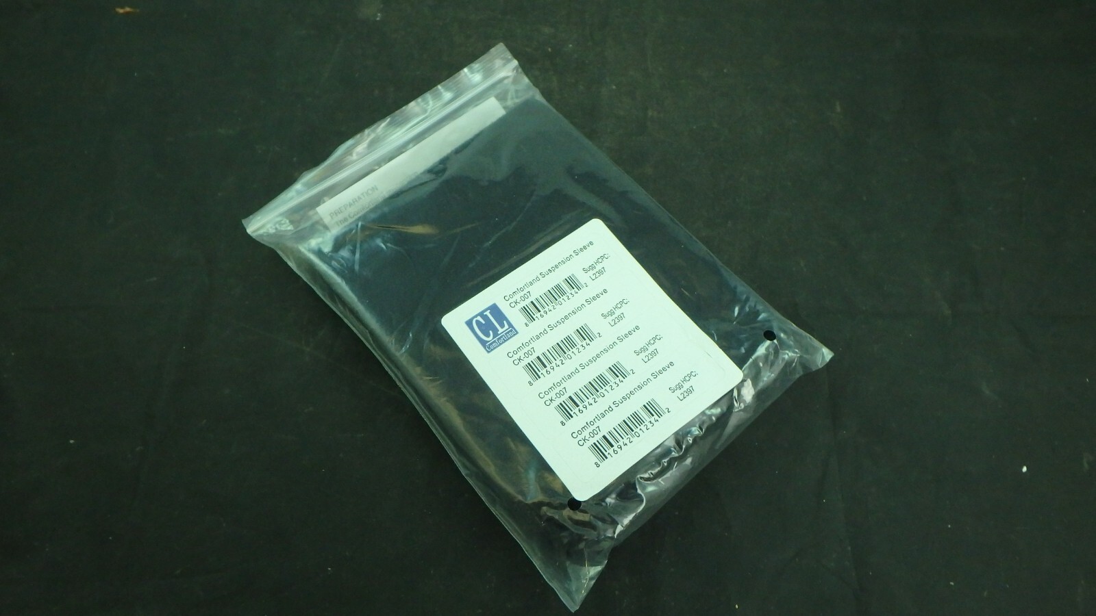 Comfortland Suspension Sleeve Wrap for Knee Size Universal CK-007 BLACK NEW