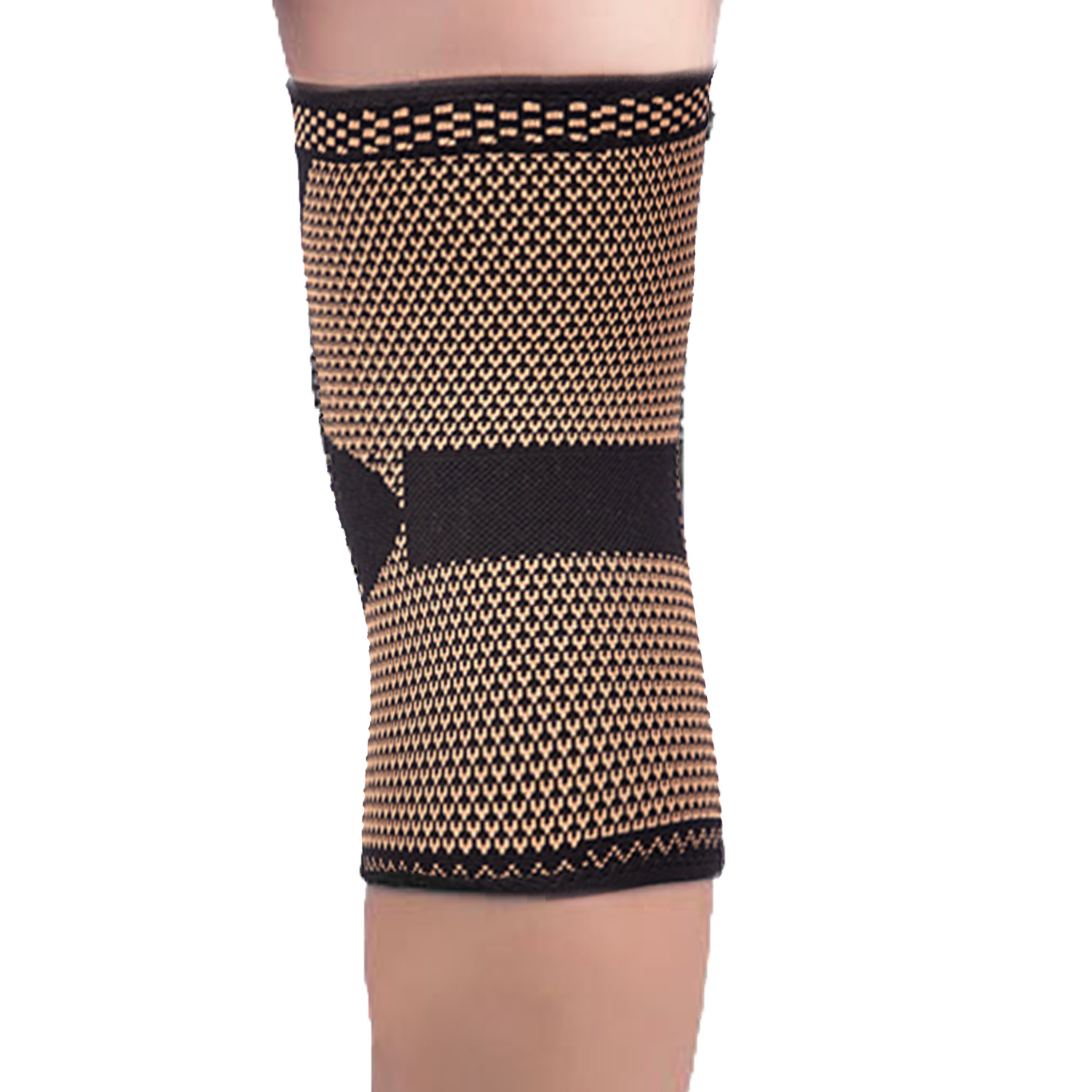 Copper Knee Sleeves Gold Compression Brace Support Sport Joint Injury Pain Gym