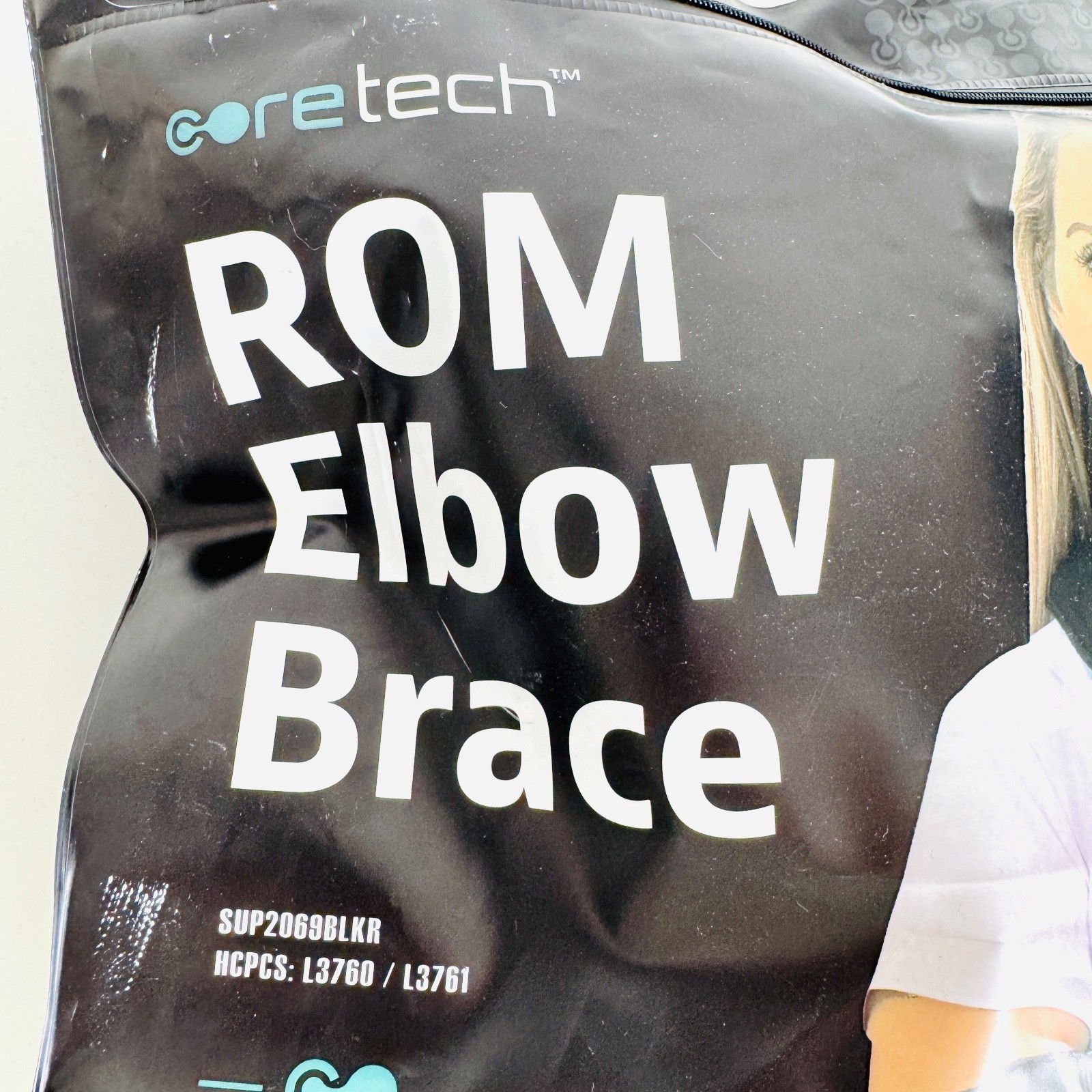 ROM LEFT Arm Elbow Brace CoreTech Adjustable Hinged Support Splint SUP2069BLKR