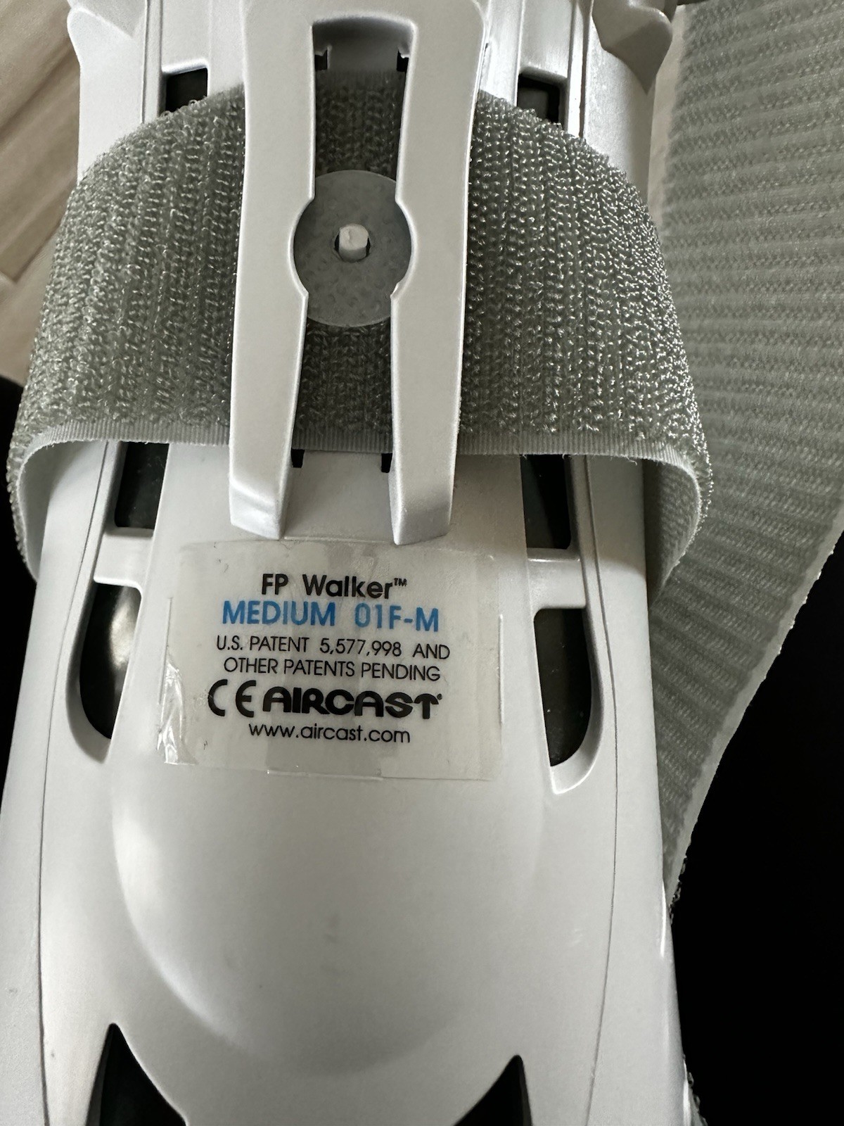 Aircast FP Walker Walking Boot Medium 01F-M Gray/White Adjustable Brace
