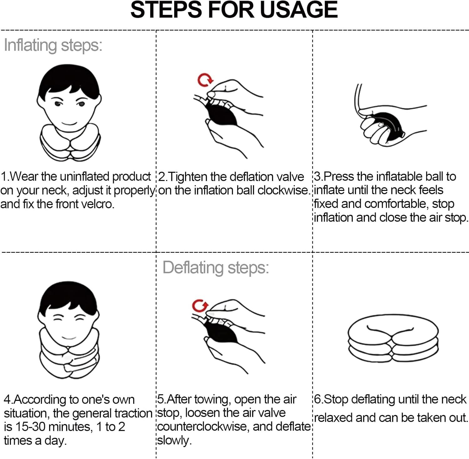 Cervical Neck Traction Device with Quick Inflation – Ultimate Pain Relief