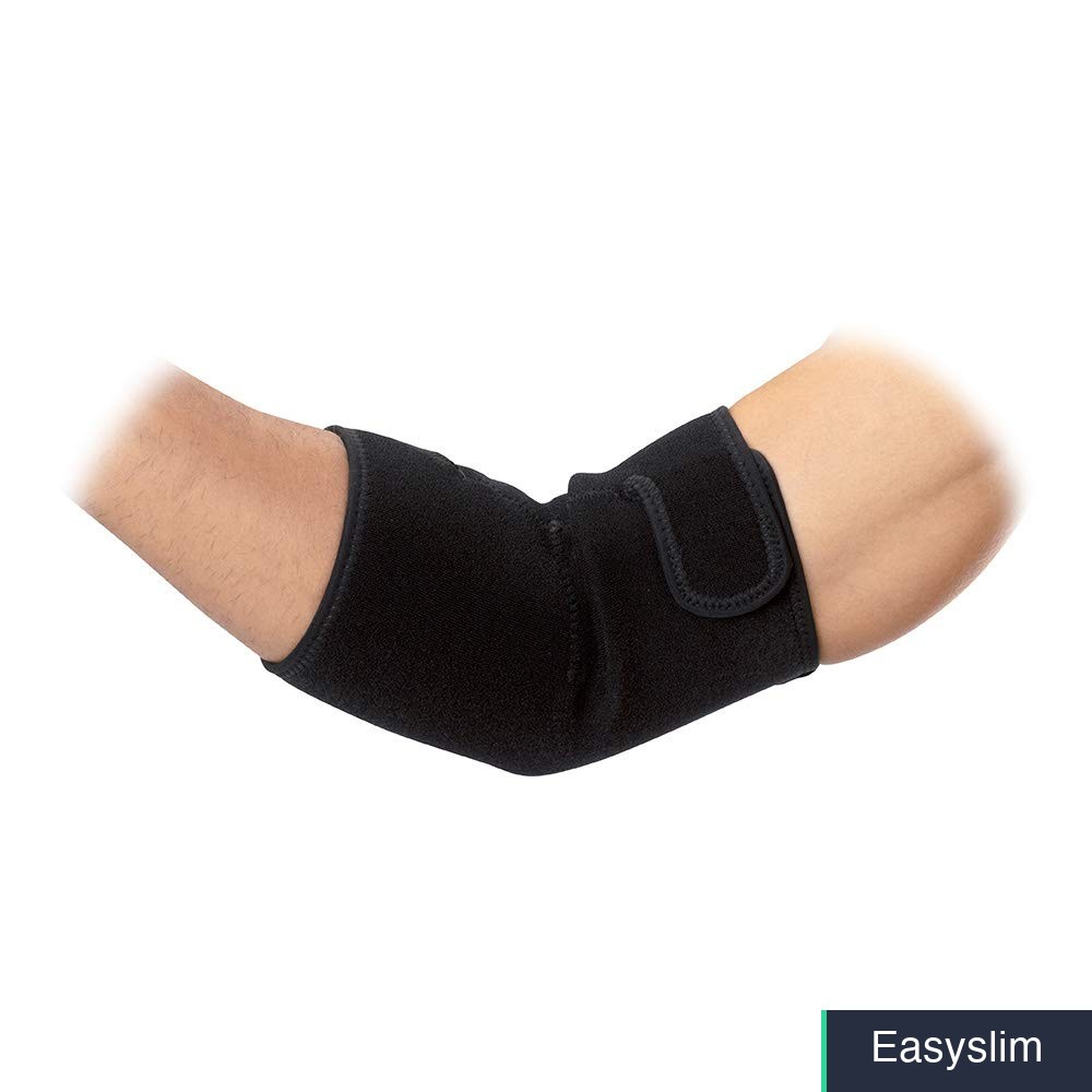 Elbow Compression Sleeve Large Black Neoprene Vented Adjustable Straps