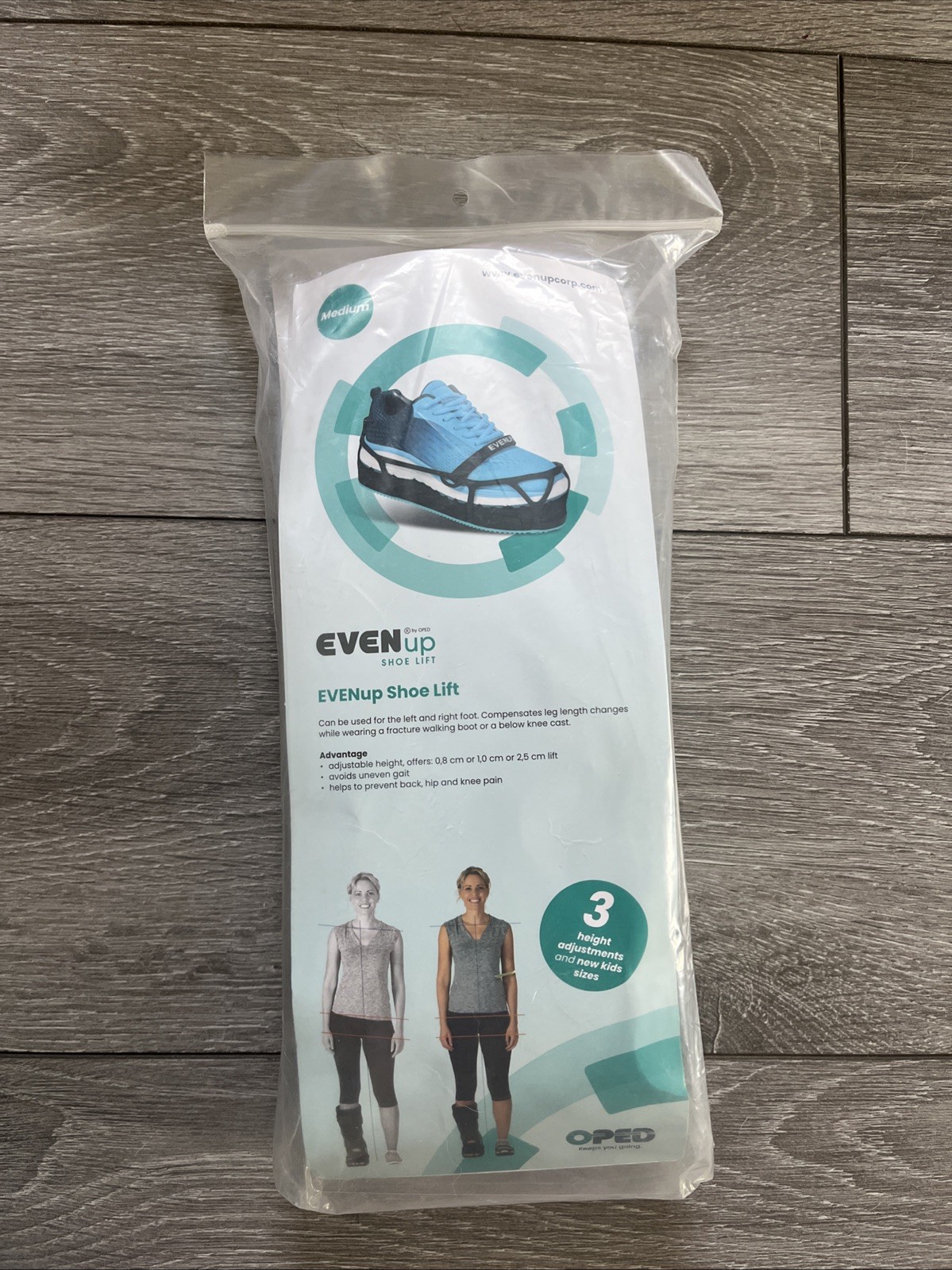 Oped Medical EvenUp Shoe Lift Medium Fits Left Or Right Foot New Womens 9 to 11