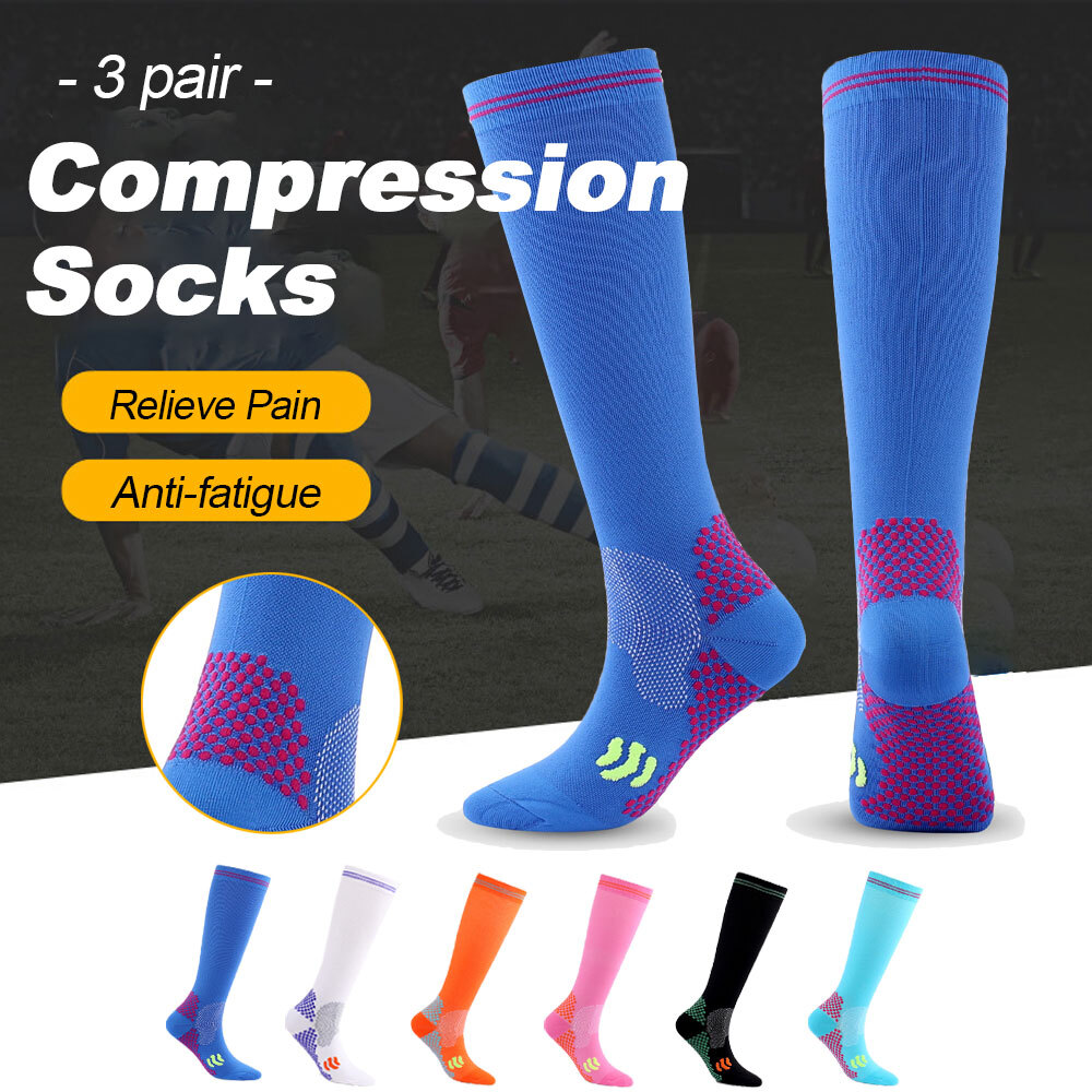 Easy-On/Easy-Off Calf Compression Socks 3Pair Medicinal Products Men Women S-XXL
