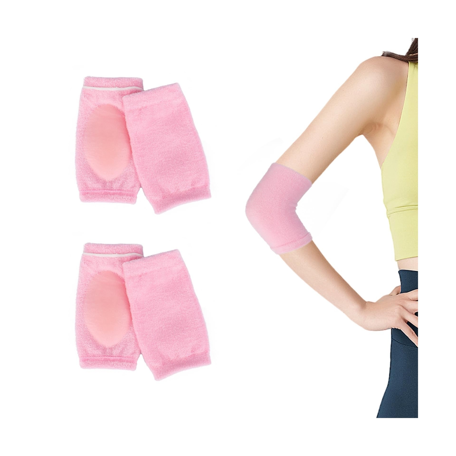 2 Pairs Elbow Moisturizing Sleeve Elbow Gel Cover Heel Socks Elbow Sleeves El…