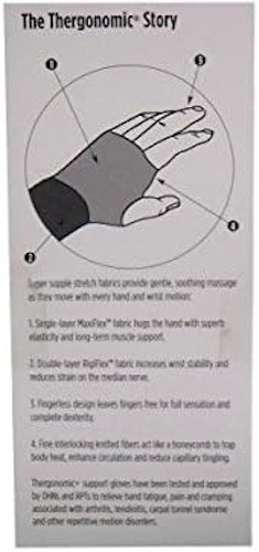 Frank A. Edmunds Hand-Aids Support Gloves, Medium, HA-3 (HA-1003)