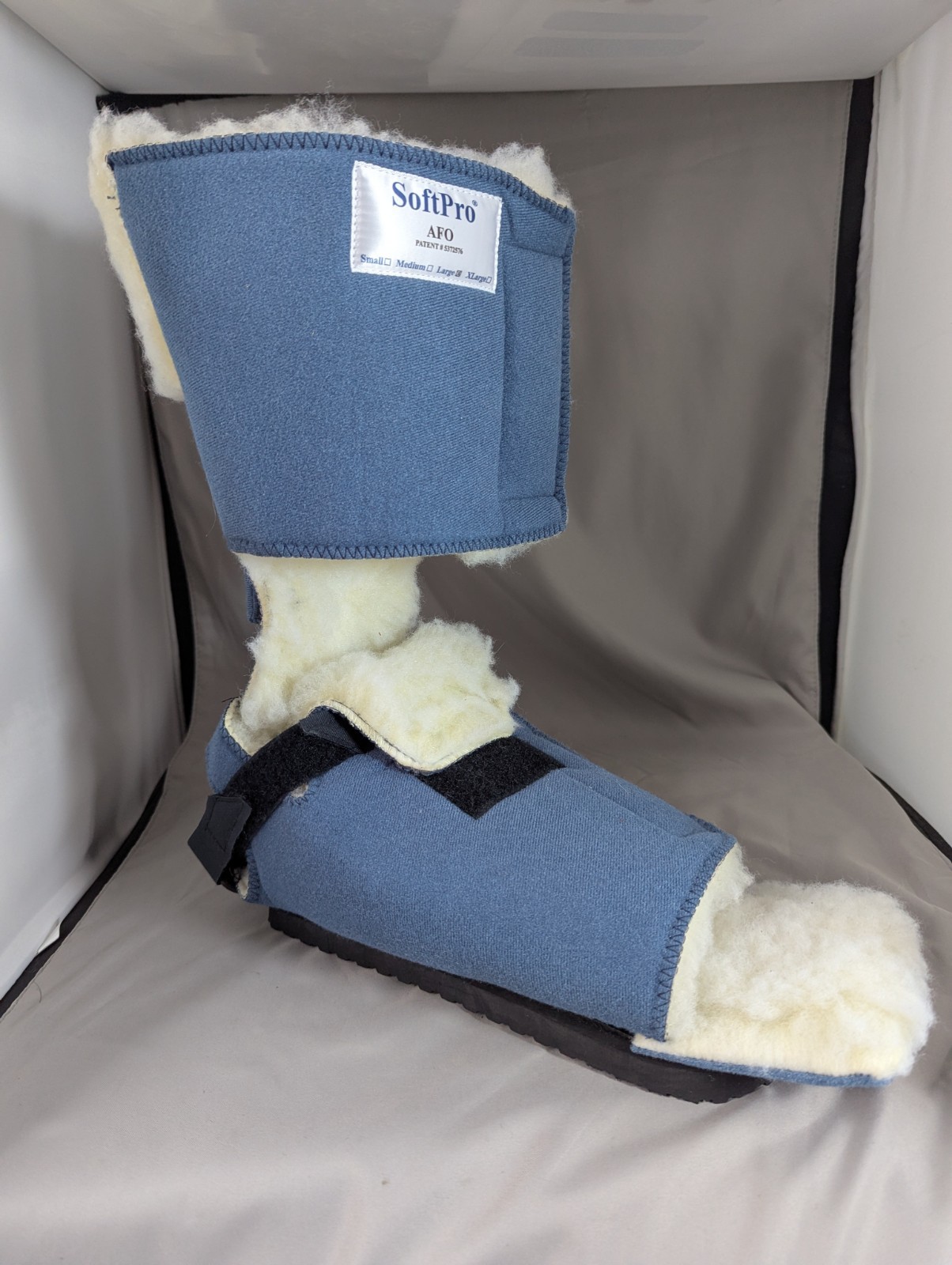 SoftPro AFO Ankle Foot Support Boot Large Sherpa Fleece Lined Unisex