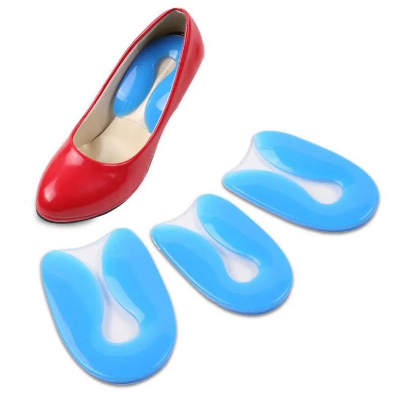 1Pair Foot Pain Relief Silicone Gel U-Shape Plantar Fasciitis Heel Protector Hee