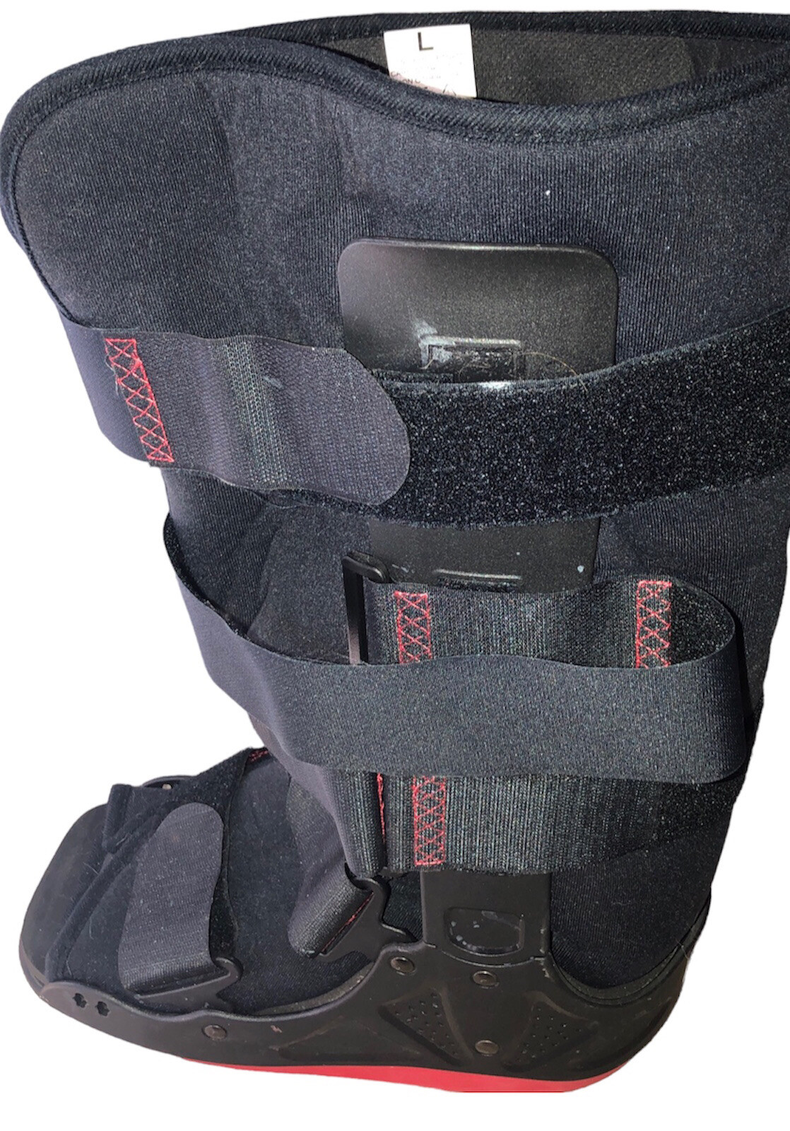 XcelTrax Tall Ankle Walker Brace Boot Cast Size L Black /Red