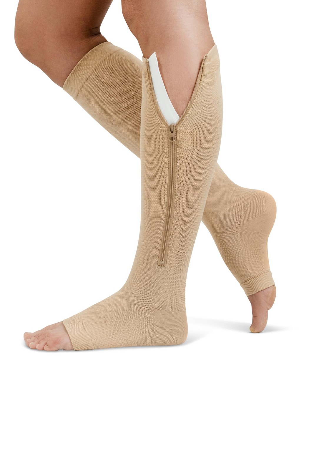 ® Open Toe Zipper Compression Socks for Men & Women, 20-30mmHg Graduated Zipp…