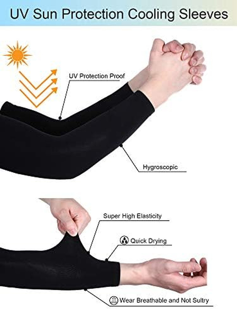 10 Pairs UV Arm Sleeve for Men Women Cooling Tattoo Cover up Compression