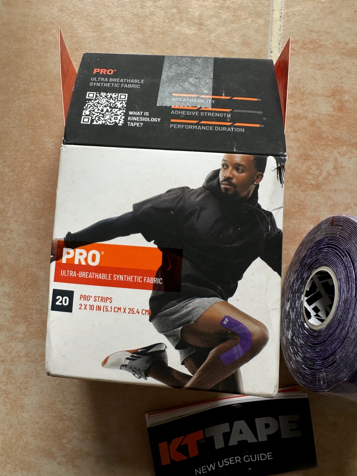 KT Tape Pro Elastic Sports Tape 20- 2 x10″ Strips -Purple