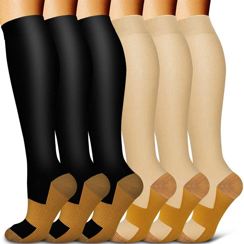 Copper Medical Compression Socks Zipper Leg Calf Ankle Support Men Women S-XXL