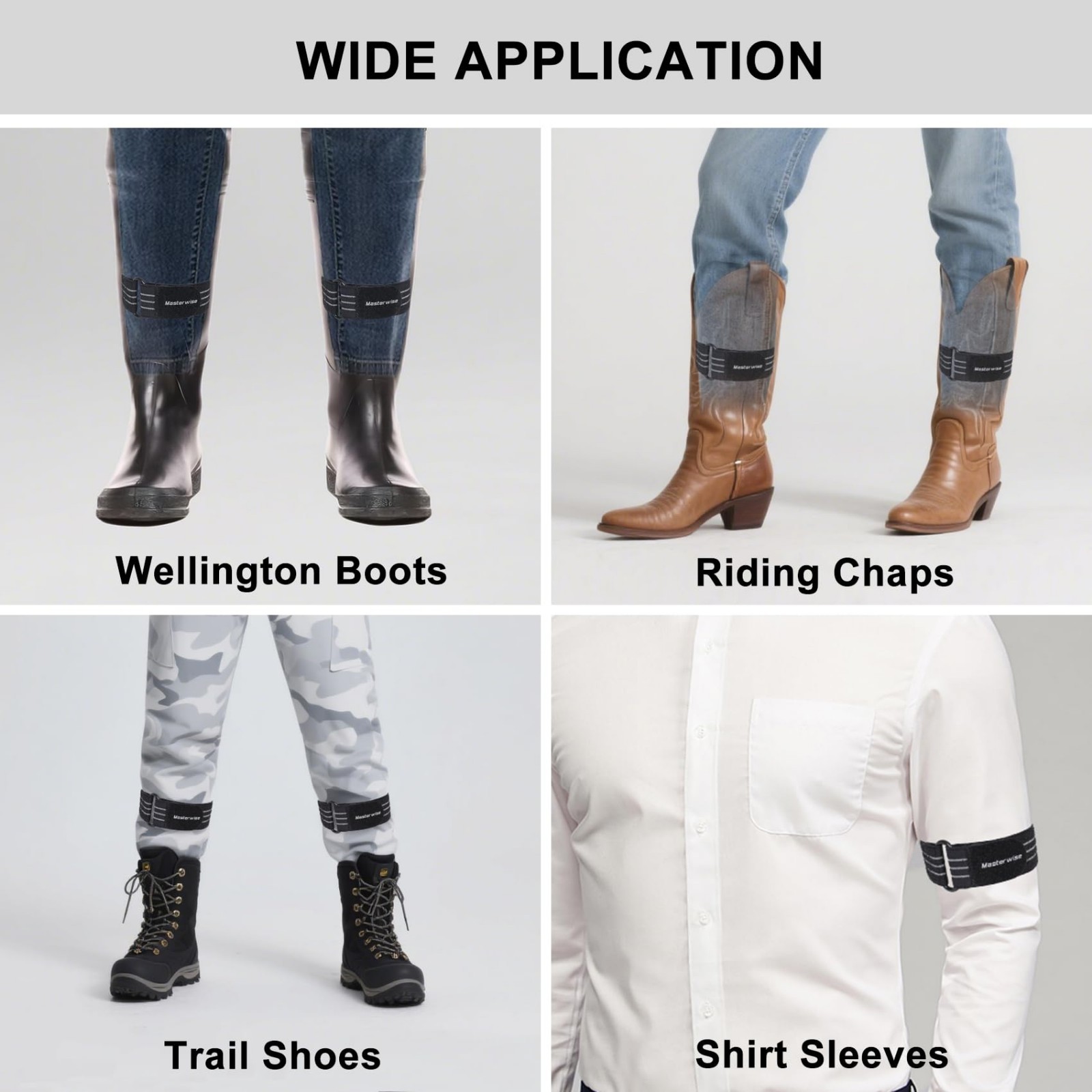 Adjustable Elastic Ankle Straps, Boot Straps for Cowboy Boots, Pant Leg Straps f