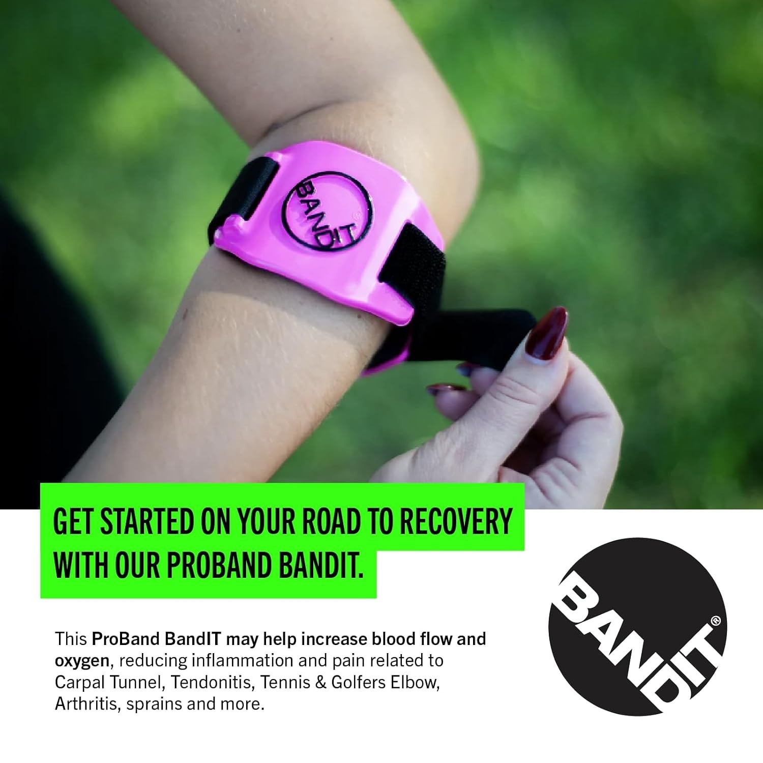 BandIT PINK – Tennis & Golfers Elbow Relief