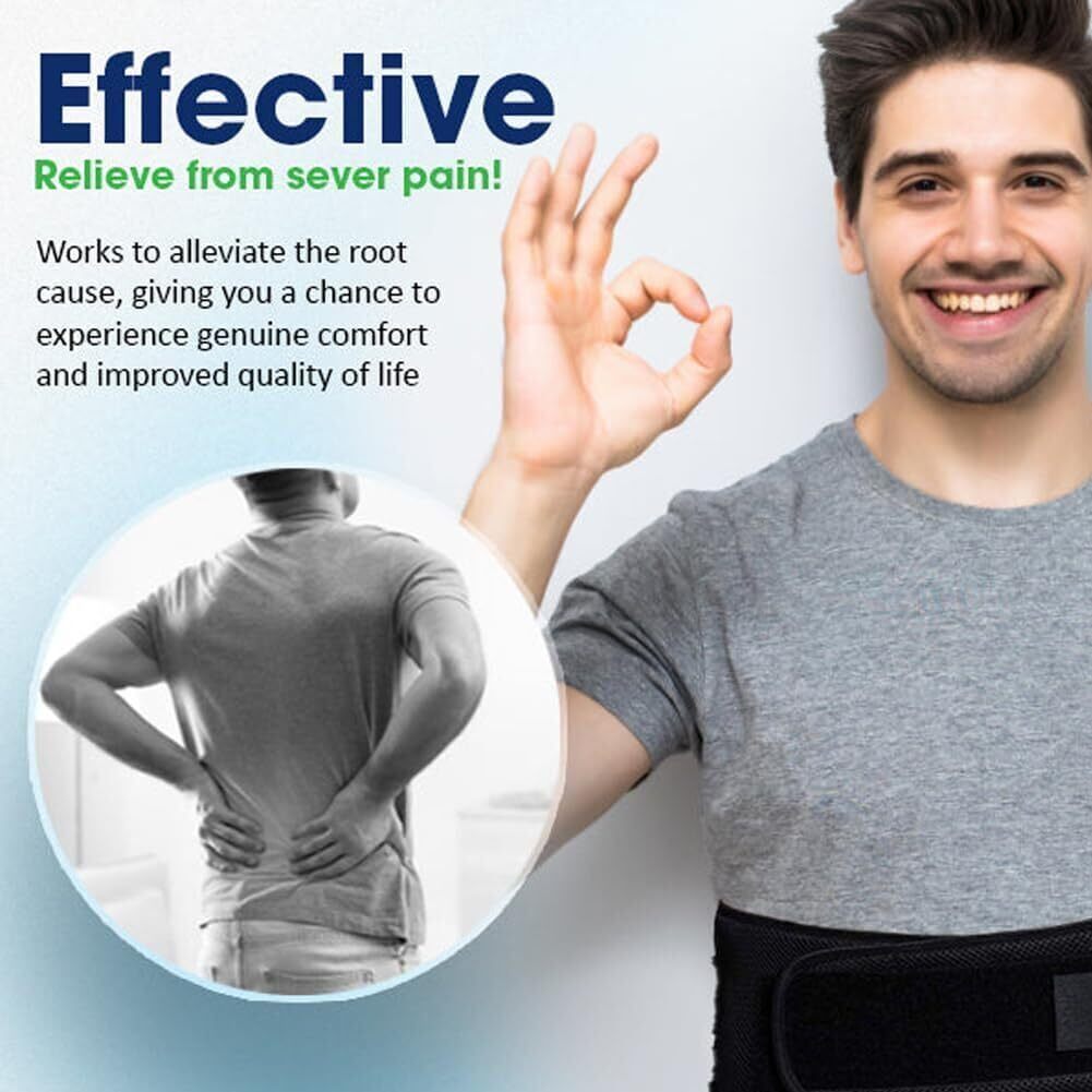 Men Women Heating Belt Lower Back Lumbar Brace Support Pain Relief Therapy Band