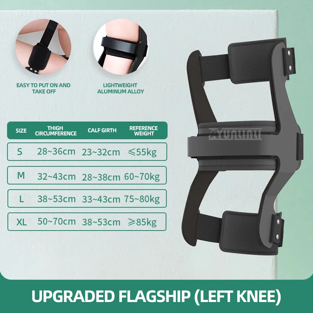 Knee Brace Hyperextension Orthosis Posterior Arch Assist Therapy Tool Adjustable