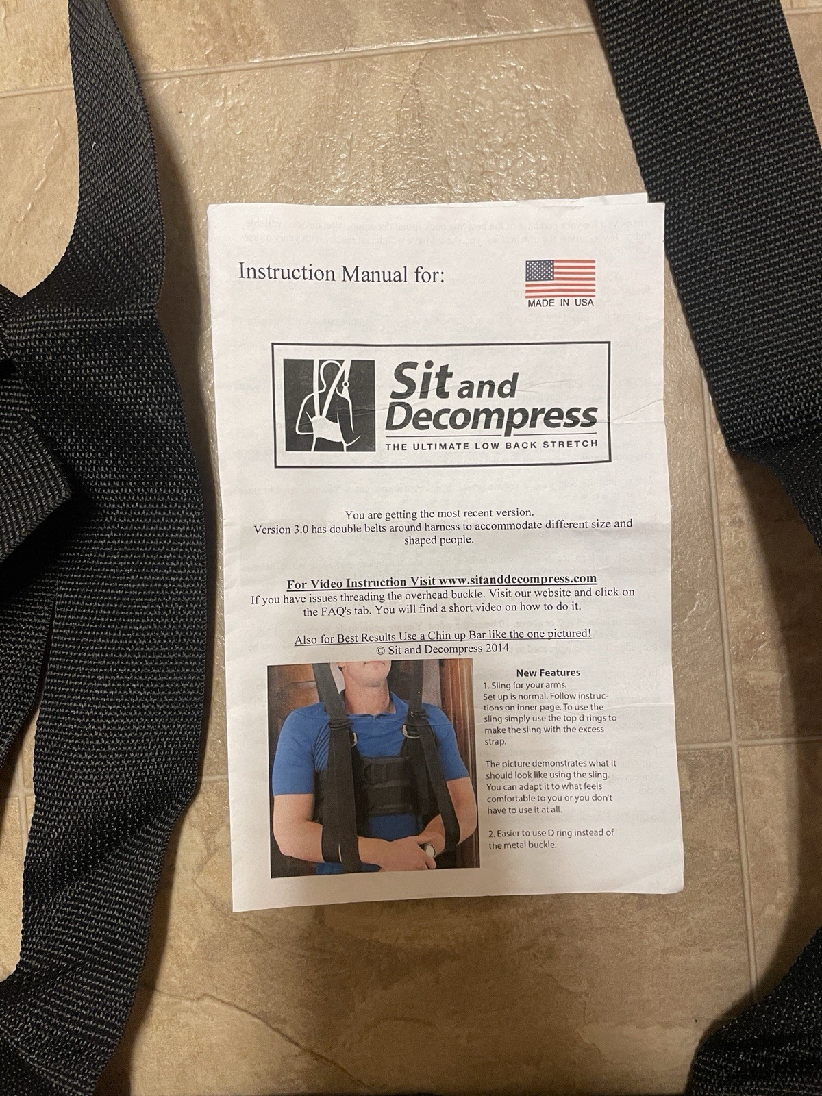 Sit and Decompress Back Stretcher Harness – Version 3.0 – Low Back Pain Relief