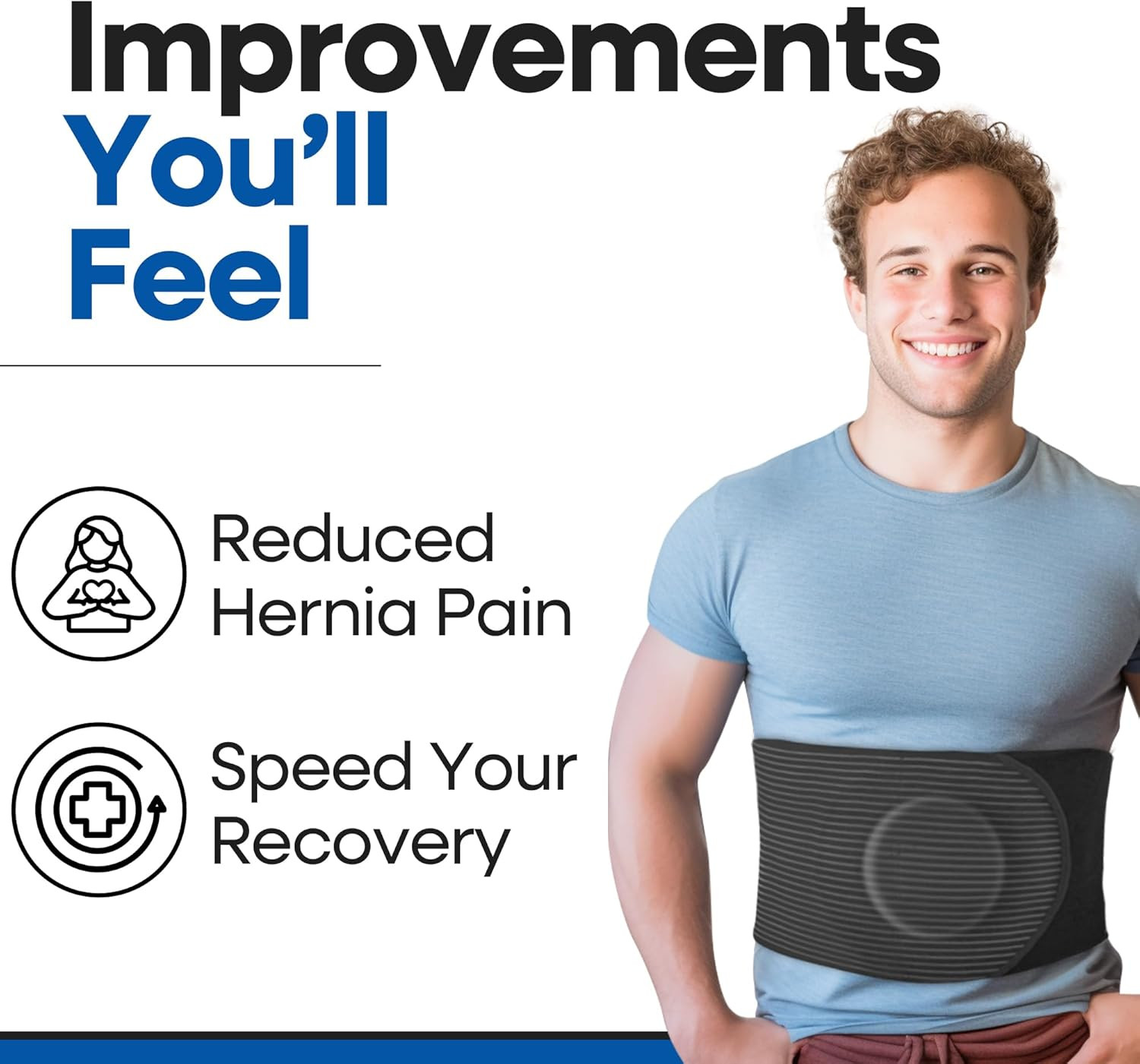 Hernia Belt for Men or Women | C Section Belly Binder & Abdominal Binder | Post