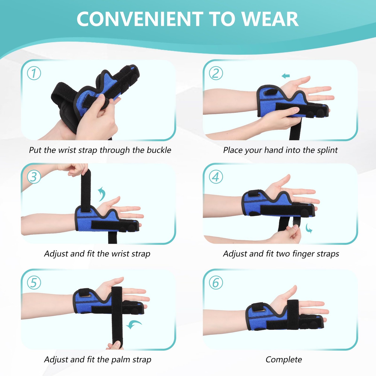 Boxer Fracture Splint, Pinky Finger Splint, Adjustable Two Finger Brace for 4…