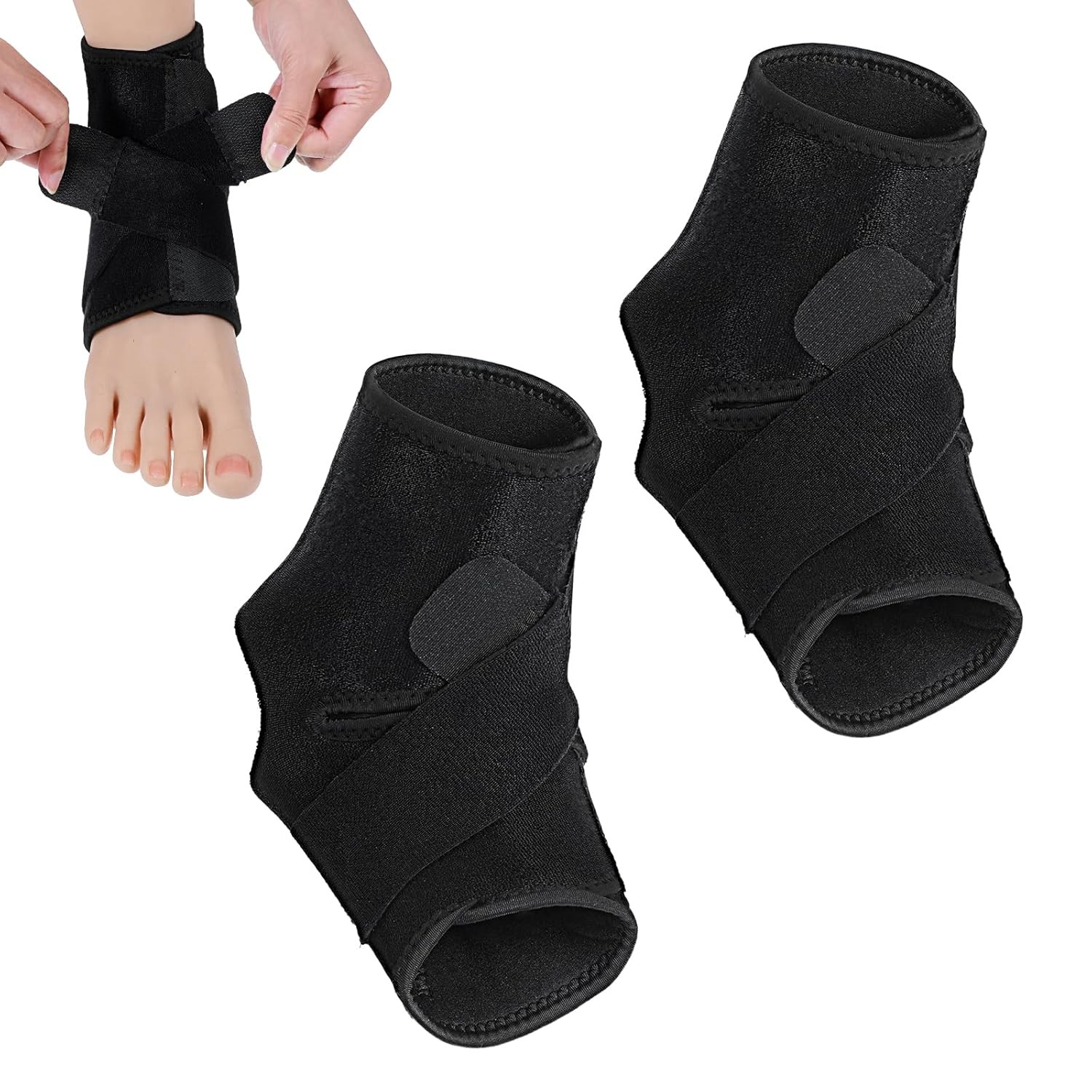 2pcs Adjustable Ankle Brace, Ankle Stabilizer for Compression & Pain Relief USA