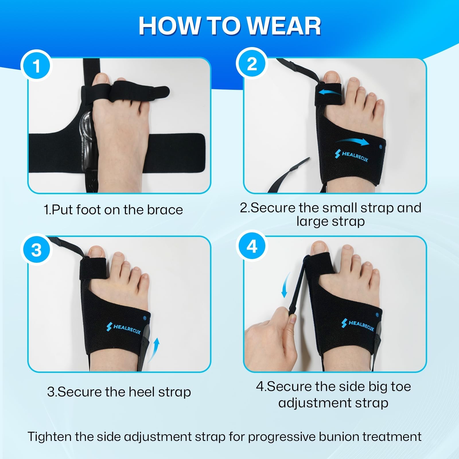 Adjustable Bunion Corrector for Men & Women, Big Toe Straightener Splints with G