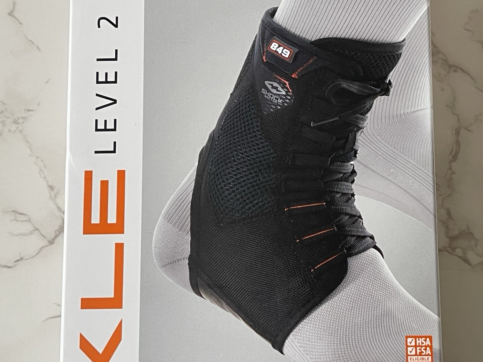 Shock Doctor Level 2 Ankle Lace Support w/ Gel Supports Large New
