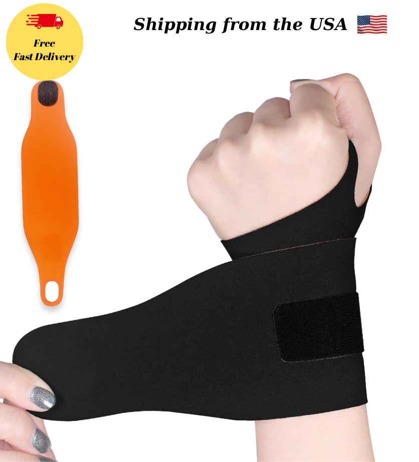 2 Pack Wrist Brace Support Carpal Tunnel Arthritis Tendonitis Compression Wrap B