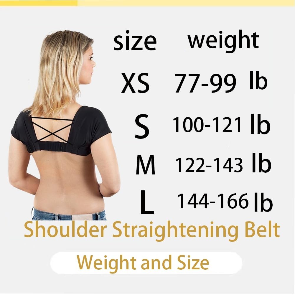 Posture Corrector Back Brace – Adjustable Spine Support for Pain Relief – Medium