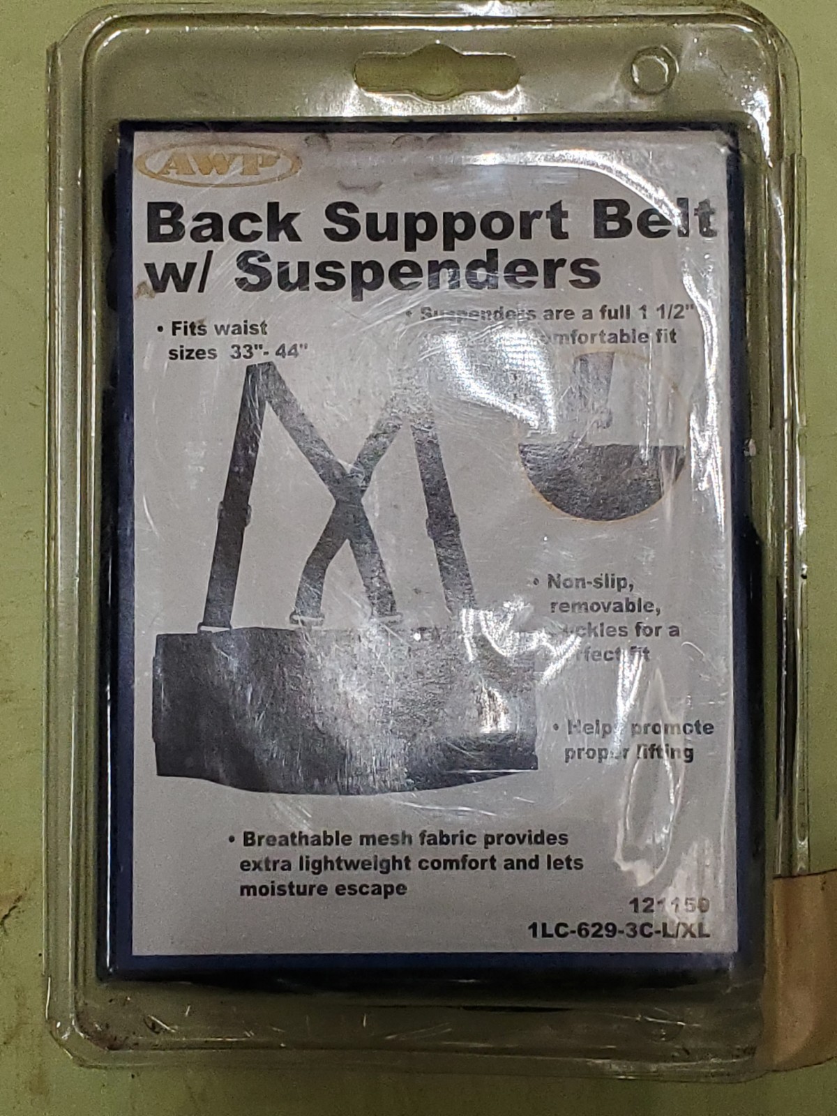 Large/XL Adjustable BackSupport 121150 1LC-629-3C-L/X L 33″-44″ waist