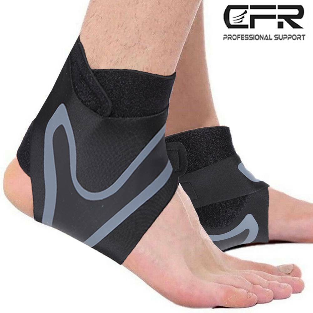 Pair Ankle Brace Achilles Tendon Support Arch Foot Wrap Sleeves Adjustable Strap
