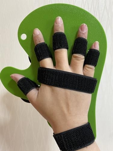 Aliewin Finger training device Hand brace stroke Hand straightener splint Green