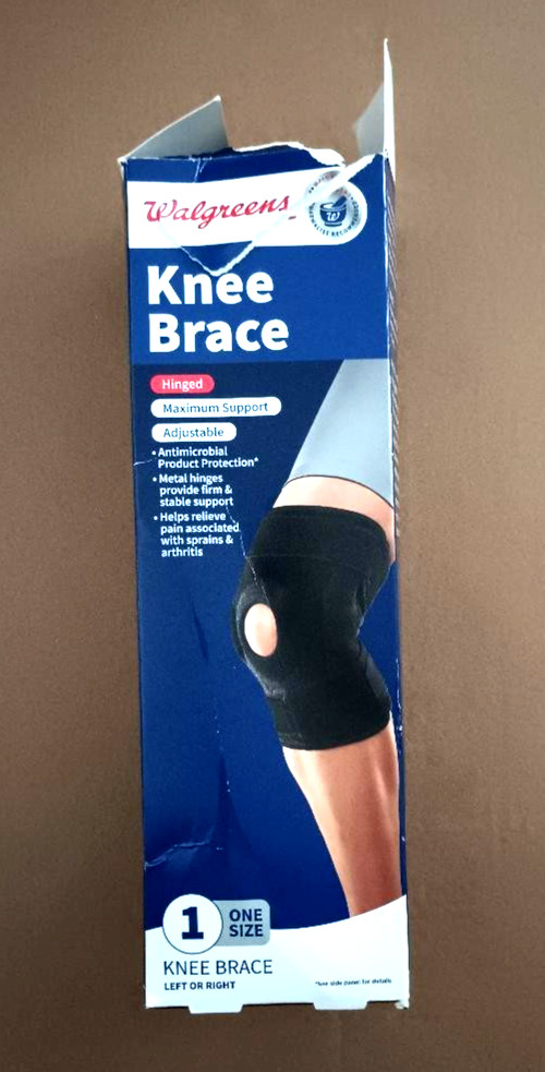 Walgreens Knee Brace Hinged Maximum Support Adjustable 1 Size Left OR Right