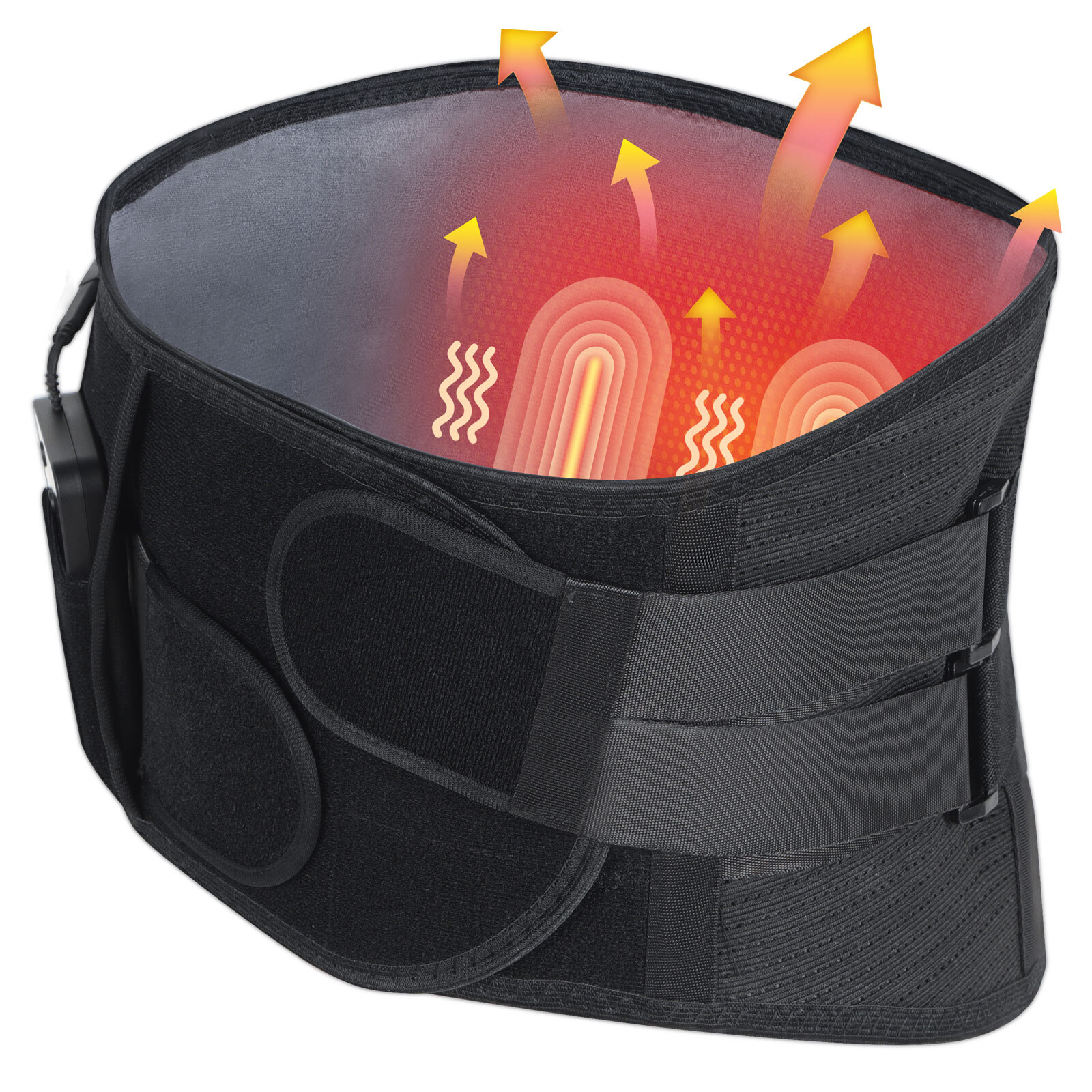 Back Massager Brace Belt with Heat for Lower Back Pain Relief