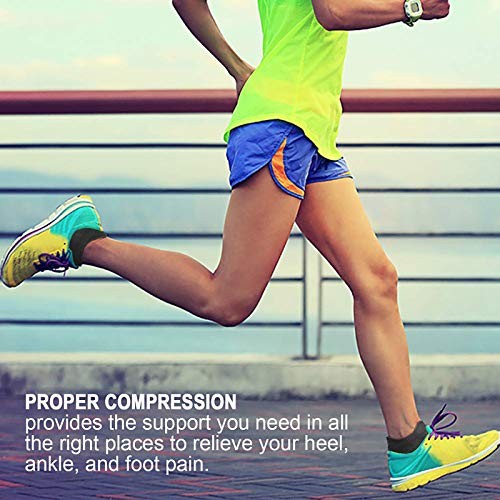 Ankle Compression Sock for Men and Women Large-X-Large New Gray (6 Pairs)