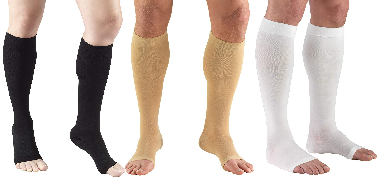 Truform 0875 Compression Stocking Unisex Medical [15-20 mmHg] Open Toe 1x Pair