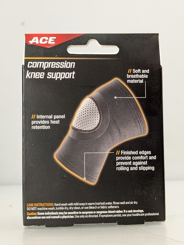 ACE Compression Knee Support Size Large / Extra Large 1 Mild Support Compression
